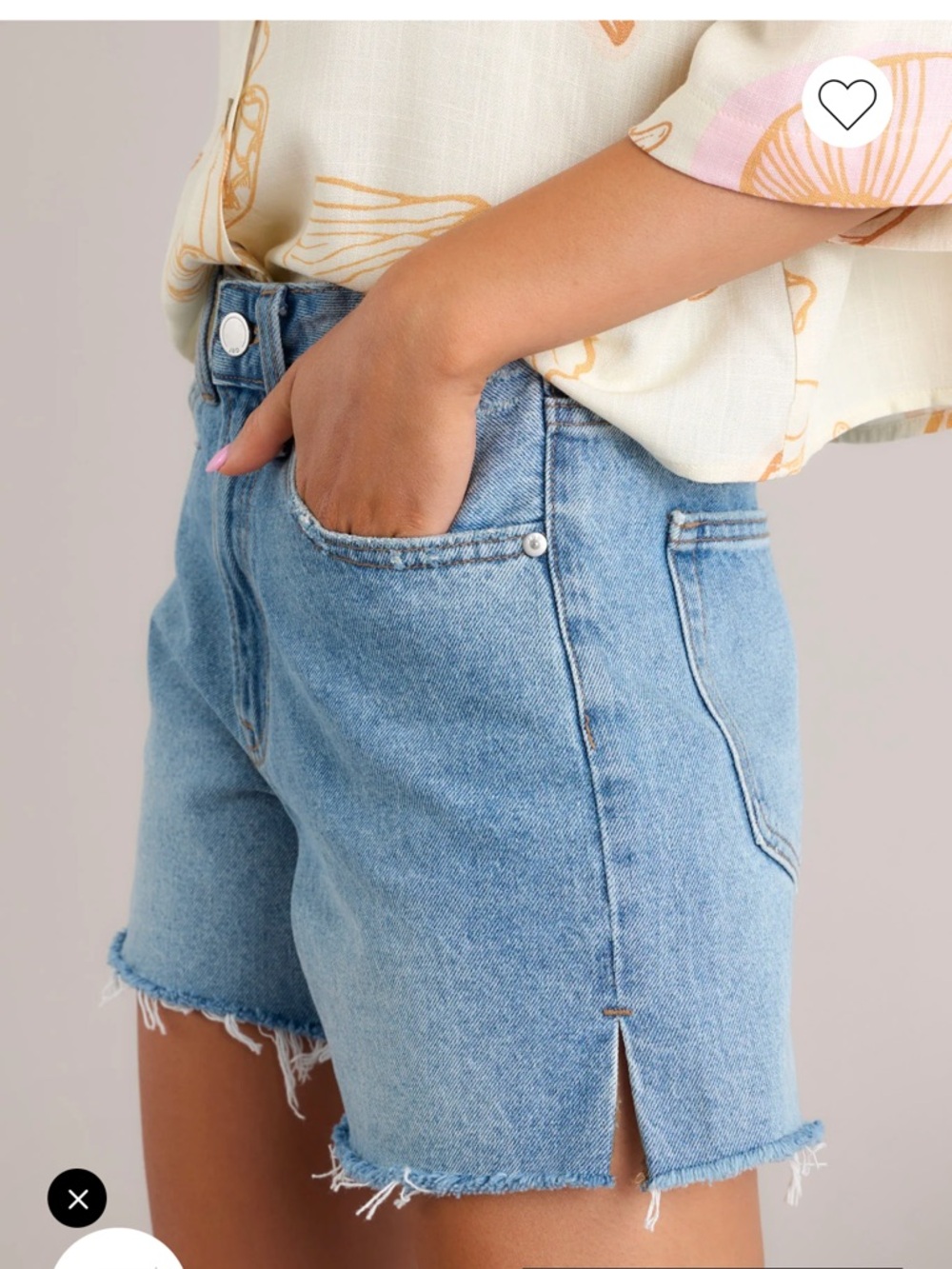 NWT JBD MEDIUM WASH HIGH WAISTED COTTON DENIM SHORTS Size Small - Picture 2 of 11
